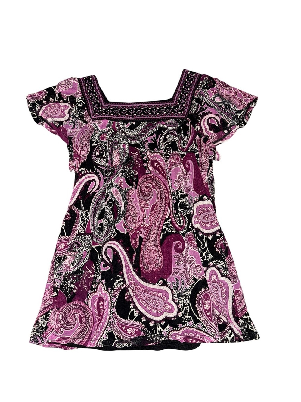 Paisley Flowy Short Sleeve Shirt